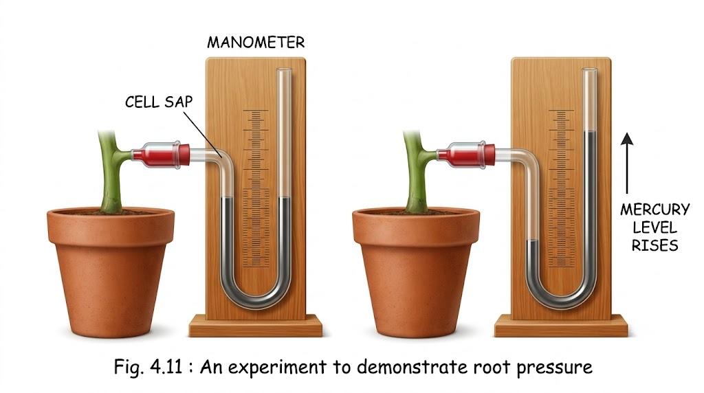Fig 4.11: Root Pressure Experiment